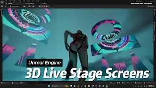 UV Projection Mapping in Unreal Engine & Blender ( Live Stage 3D Screens)