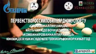 КОЗИН АРТЕМ v БОЛЬШАКОВ ЕГОР | ПЕРВЕНСТВО РОССИИ | БИЛЬЯРД | КАЗАНЬ 9-12 января 2019