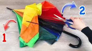 I MADE 2 IDEAS FROM AN OLD BROKEN UMBRELLA ♻️ RECYCLE
