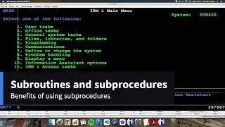 Coding in RPG (IBM i/AS400). Subroutines and subprocedures.