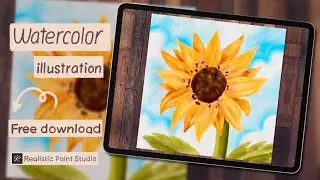 Watercolor Illustration | Sunflower | Free Download