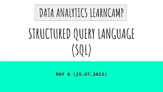 Data Analytics LearnCamp - Day 8 (SQL)
