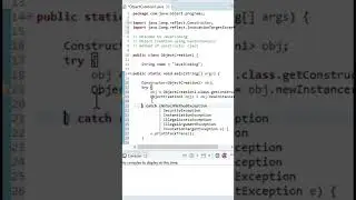 Java Object Creation using newInstance() method of Constructor class 