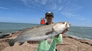 Texas Jetty Fishing FOR MONSTERS !!! (Different species)!
