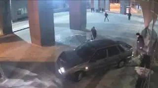 Russian Driver Drives Car Into Airport