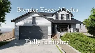 Available now! | Realtime Blender Eevee Interior Tour Modular Classic Style House 10