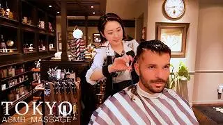 ASMR💈究極に美しいヘアカット・超リラックス空間でのシェービング、ヘッドマッサージ | 京都プレミアムバーバー・ダンファー