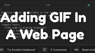 Adding GIF In a Web Page Using IMG SRC Attribute 