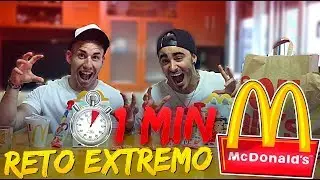 HAPPY MEAL en 1 MINUTO | RETO EXTREMO de COMIDA