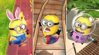 Minion Rush Bunny's Quest 13-15: Bunny, Peace and Love & Astronaut Minion Moon Mission Gameplay
