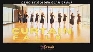 CURTAIN FALLS LINE DANCE || Demo by Golden Glam Group || Dewak Entertainment