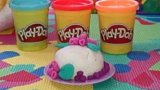 Learn How to make easy Play Doh Birthday Cake tutorial