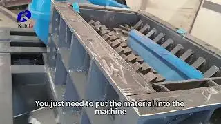 Double shaft shredder shreds iron sheets#shredder #machine #doubleshaftshredder #recycling #recycle