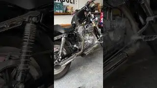 Fresh exhaust wrap ♨️ #harleydavidson #sportster #883 #exhaustwrap #motorcycle #screamineagle #bike