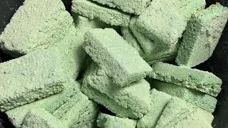 Green dusty gym chalk bars | #asmr #anxietyrelief