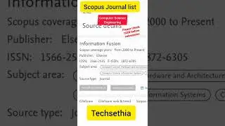 Top scopus journal list | computer engineering journal list | Scopus paper 