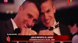 ¡Solo importa el amor! Matrimonio rosa en el día del amor