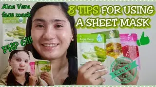 TIPS FOR USING A SHEET MASK or FACE MASK ft. ROREC ALOE VERA I Euanne Hyuna