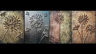 Art Journal Page - Texture, Q-Tips and Metallic Paint