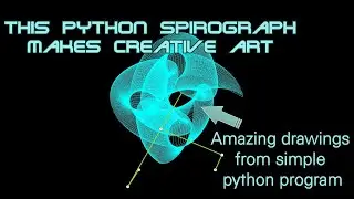 This SIMPLE Spirograph programmed in PYTHON makes beautiful art