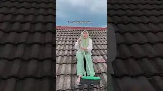 Wife's Hobby Perches on Roof Tiles😭😭🤣