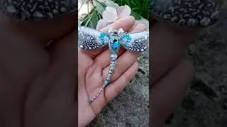 Стрекоза. Брошь ручной работы.