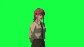 Makima Chainsaw Man Anime Green Screen