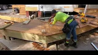 IP boards decking installation #deck #rampa #construction