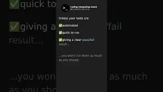This is how tests need to be...