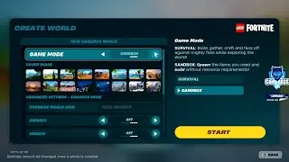 How to EASILY Create and play in a Sandbox World in LEGO Fortnite