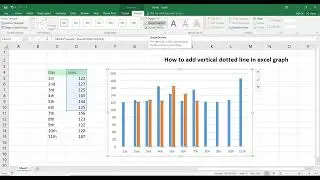 How to add vertical dotted line in excel graph