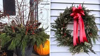 Creating Winter & Holiday Containers & A Wreath From 100% Foraged Material