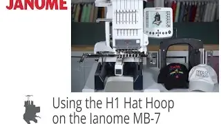 Janome MB7 can embroider baseball hats with the Hat Hoop