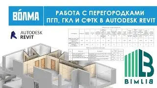 Работа с перегородками ПГП, ГКЛ и СФТК в AUTODESK REVIT, от производителя ВОЛМА