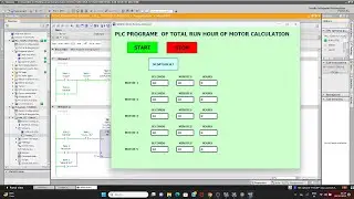 Total Run Hour calculation of Motor using PLC