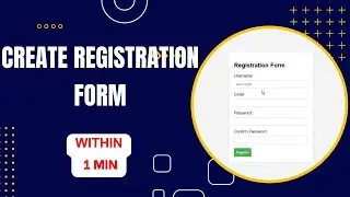Create Registration Form in 1 Min | Create & Edit Registration Form  | #registrationform