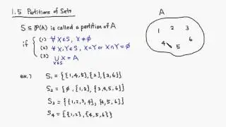1.5: Partitions of Sets