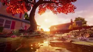 [4K] Xbox Series X|S Grounded Backyard Sunset Dynamic Background