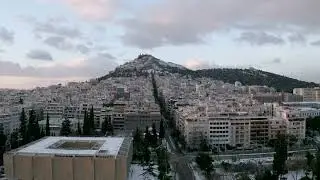 Athens snowcovered