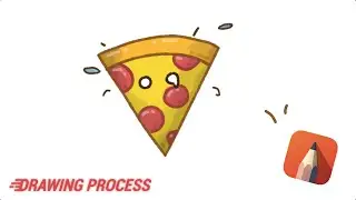 Speed Drawing: Cute Pizza | Autodesk Sketchbook Speed Drawing