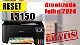Reset Epson L3150 Atualizado julho 2024, almofadas de tintas cheias