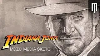 Indiana Jones Promarker and Prismacolor Sketch
