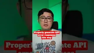 Properly generate API error responses this way! 