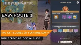 Event: Five Flushes of Fortune Day 7 Purple Creature (NPC Ji Tong) - Genshin Impact