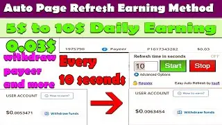 Auto Page Refresh Earning Method | Timer Set In surfe.be