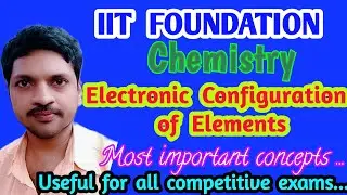 Electronic Configuration of elements.IIT FOUNDATION, chemistry
