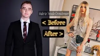 Male to Female Crossdresser Transformation | Makeup & Full Body MTF Transformation