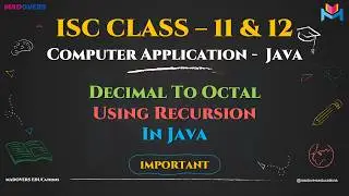 Decimal to Octal Using Recursion in Java | Step-by-Step Explanation 🚀