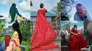 hidden face profile picture //girl hide face profile picture//sari pora profile pic