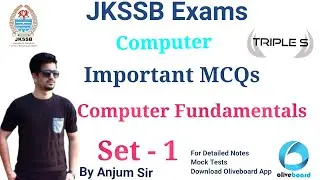 Set 1 - Computer || Computer Fundamentals || Important MCQs for JKSSB Exams by Anjum Sir
